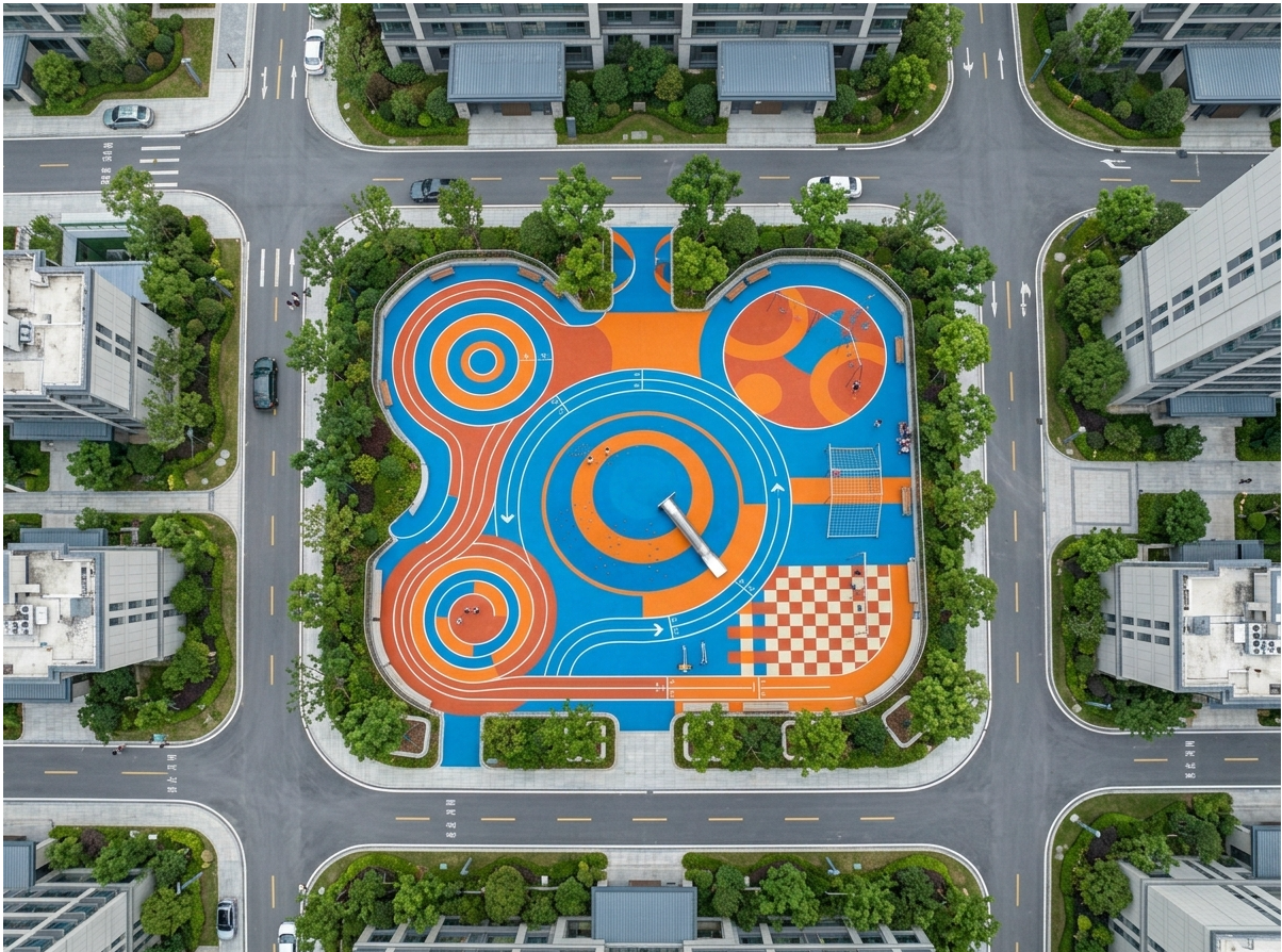 佳木斯市全塑型塑胶跑道EPDM塑胶跑道 - 方案